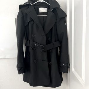 ZARA Women's Navy Blue Trench Coat XS